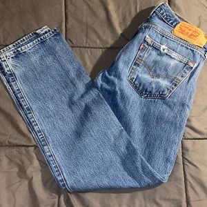 Vintage blue 501 straight fit Levi’s size waist 29 length 30
